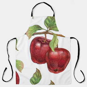 Tablier Motif sans couture avec des pommes rouges. vinique