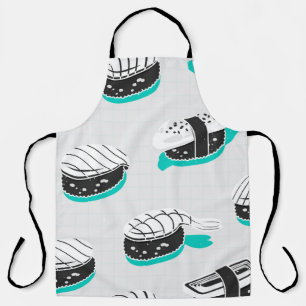 Tablier Motif sans couture avec des sushis nigiri