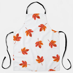 Tablier Motif sans couture avec feuilles d'automne. Aquare