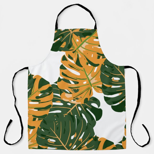 Tablier Motif sans couture avec forêt pluviale hawaïenne.  (Recto)