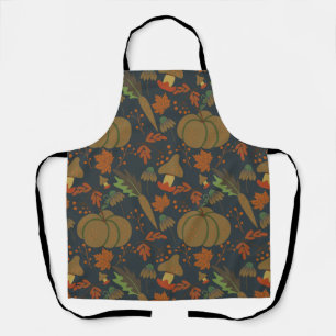 Tablier Motif sans couture Citrouille et carotte arrière -
