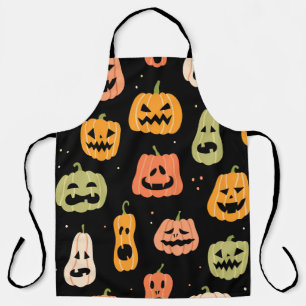 Tablier Motif sans couture citrouille Halloween. Retrait