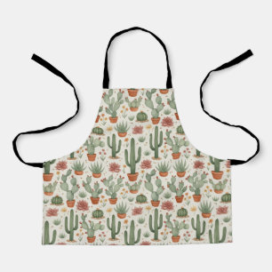 Tablier Motif sans couture de cactus de désert succulent