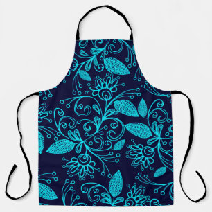 Tablier Motif sans couture de couleur bleue abstraite sur 