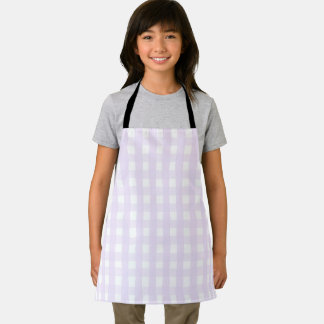 Tablier Motif sans couture en gingham lilas, carreaux pein
