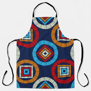 Tablier motif sans couture pois. Mosaïque de figu ethnique