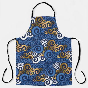 Tablier motif sans soudure d'eau de mer Abstraite