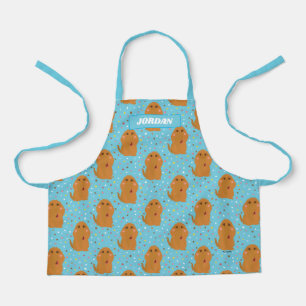 Tablier Motif Snuffleupagus Blue Stars & Dots