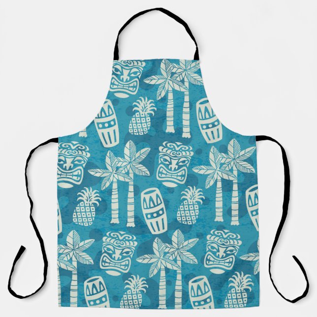 Tablier Motif Tiki moderne du milieu du siècle rétro (Recto)