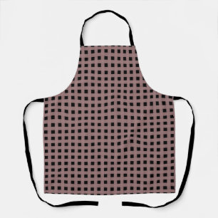 Tablier Motif Tissé Rose Noir