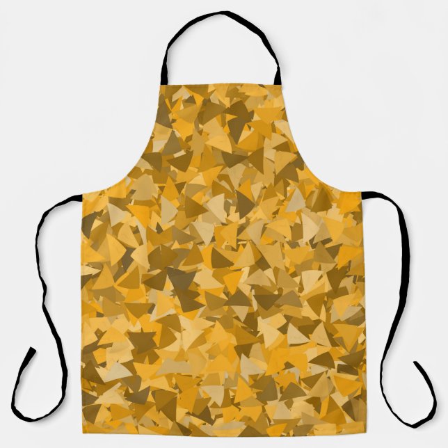 Tablier Motif Triangle Orange Marron (Recto)