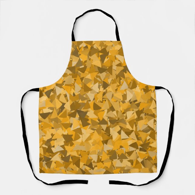 Tablier Motif Triangle Orange Marron (Recto)