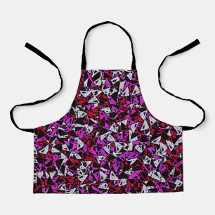 Tablier Motif Triangle Rouge Violet