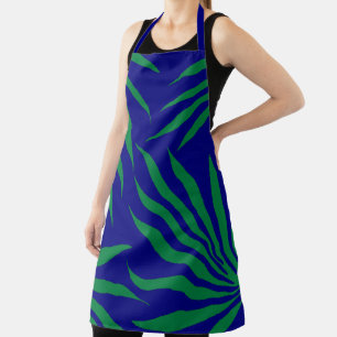 Tablier motif tribal de la feuille verte bleue Afrique Mot