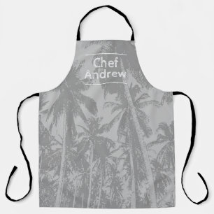 Tablier Motif tropical avec nom du chef Apron
