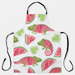 Tablier Motif tropical sans couture avec cha d'aquarelle m