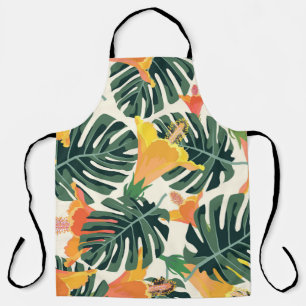 Tablier Motif tropical. Texture textile colorée. exotique