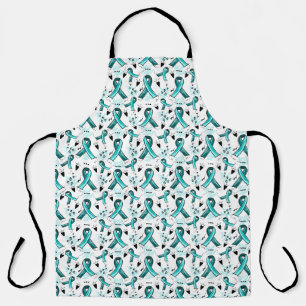 Tablier Motif turquoise de sensibilisation au ruban