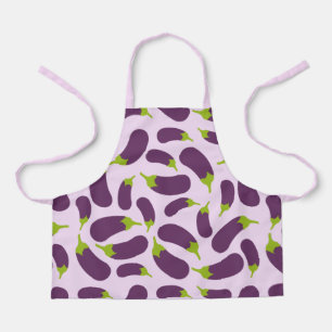 Tablier Motif végétal d'aubergine violet végétal Conceptio