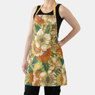 Tablier Motif vert Vintage de rouille dorée baroque