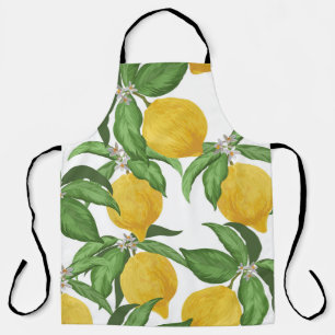 Tablier Motif vintage au citron sans soudure. Retour de fr