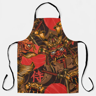 Tablier Motif vintage de style japonais avec samur