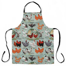 Motif Vintage des races de poulet