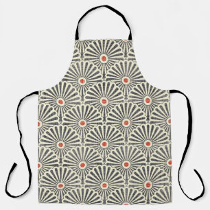 Tablier Motif vintage japonais transparent sur fond textue