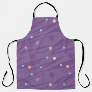 Tablier motif violet Abstrait sans soudure avec cercles et