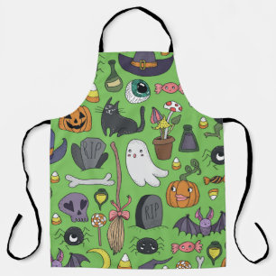 Tablier Motifs mignons dessinés à la main sans couture ave
