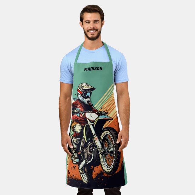 Tablier Motocross de nom personnalisé (Porté)