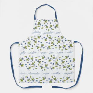 Tablier Mots Motifs Blueberry