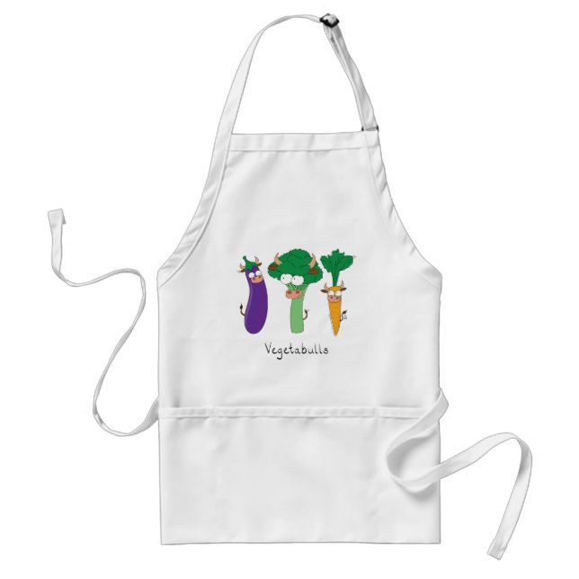 Tablier Mouettes de légumes Bulls de légumes Funny Apron (Devant)
