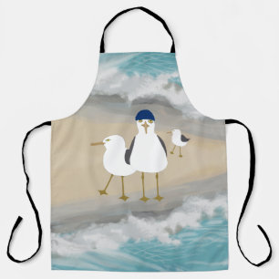 Tablier Mouettes Silencieuses Allover Apron