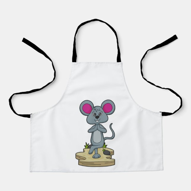Tablier Mouse at yoga (Recto)