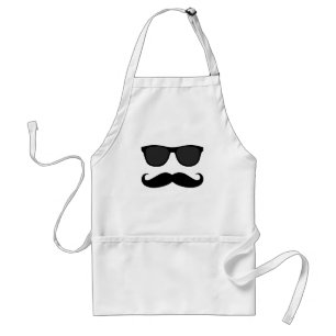 Tablier Moustache et cadeau noirs d'humeur de lunettes de