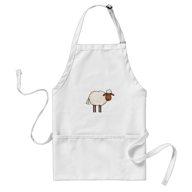 Tablier moutons blancs (Devant)