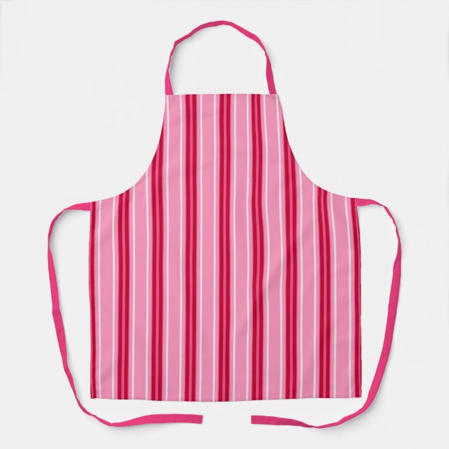 Tablier Moyens du siècle moderne, rose et bordeaux (Recto)