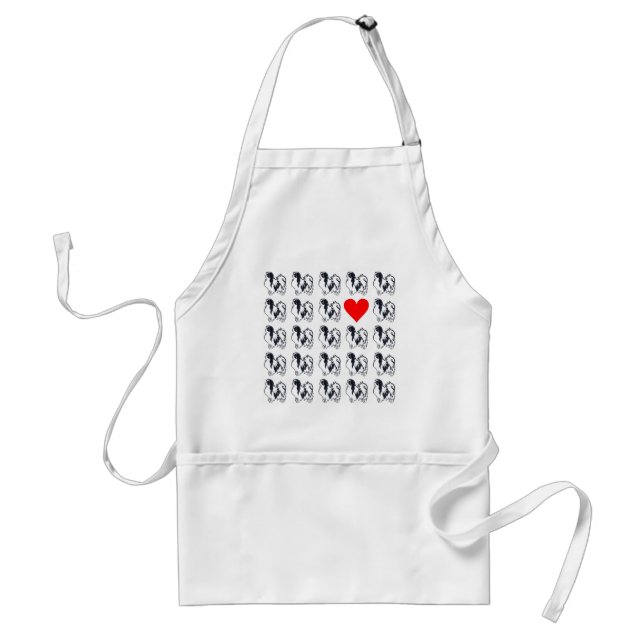 Tablier multi de cuisine d'amour de Chin de (Devant)