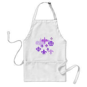 Tablier Multiple Fleur de Lis aux nuances pourpres