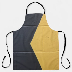 Tablier Mur de peinture noir et jaune