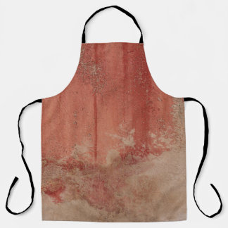 TABLIER MUR EN BÉTON ROUGE ET BLANC