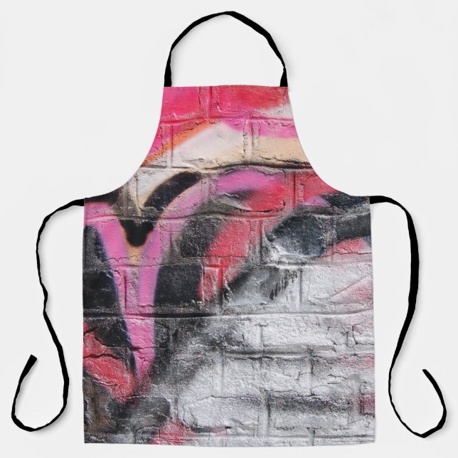 Tablier Mur peint rouge et blanc (Recto)