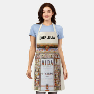 Tablier Musique d'opéra vintage, Aïda égyptienne de Verdi