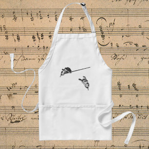 Tablier Musique vintage, mains du chef avec un Baton