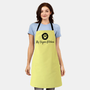 Tablier My Vegan Kitchen Jaune Apron (Moyen)
