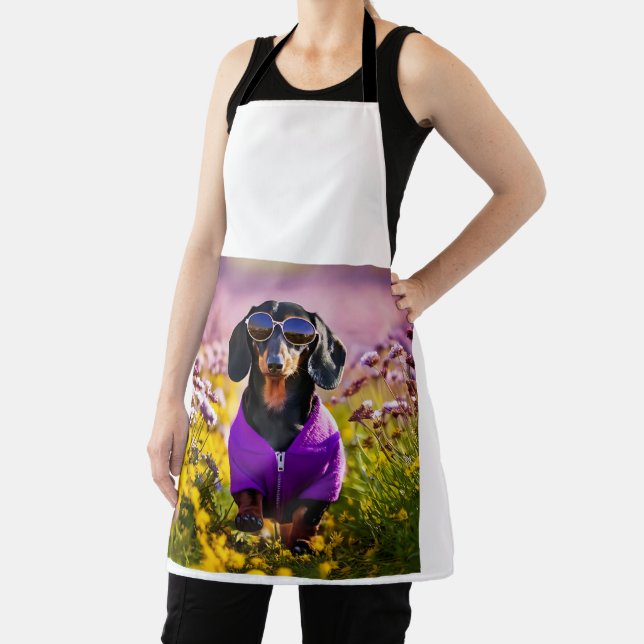 Tablier Nature Cloud Sky One Dachshund violet Sunglass (Insitu)