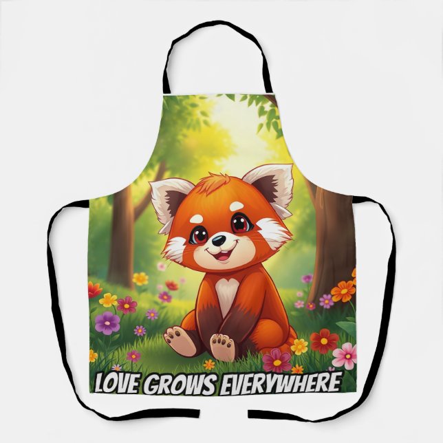 Tablier Nature’s Hug in a Cute Red Panda (Recto)
