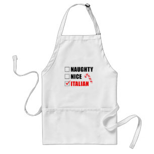Tablier Naughty Nice Design de Noël italien