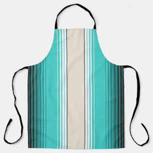 Tablier Navajo Blanc, Turquoise Orange Blanche Mexicaine S